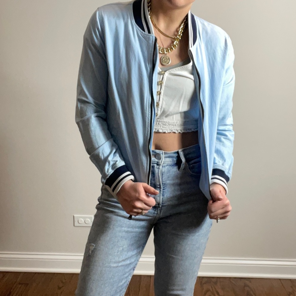 Baby Blue Bomber Jacket